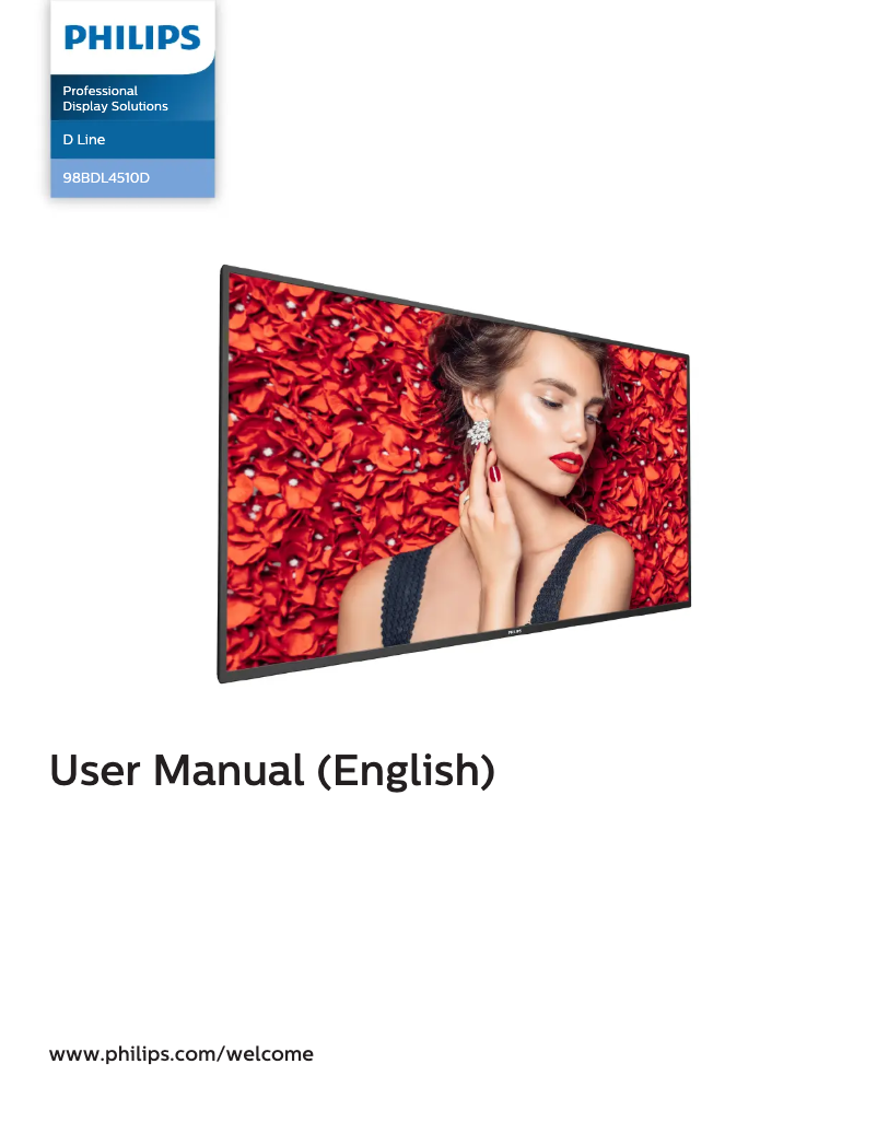 Página 1 del manual Manual de usuario Philips 98BDL4510D