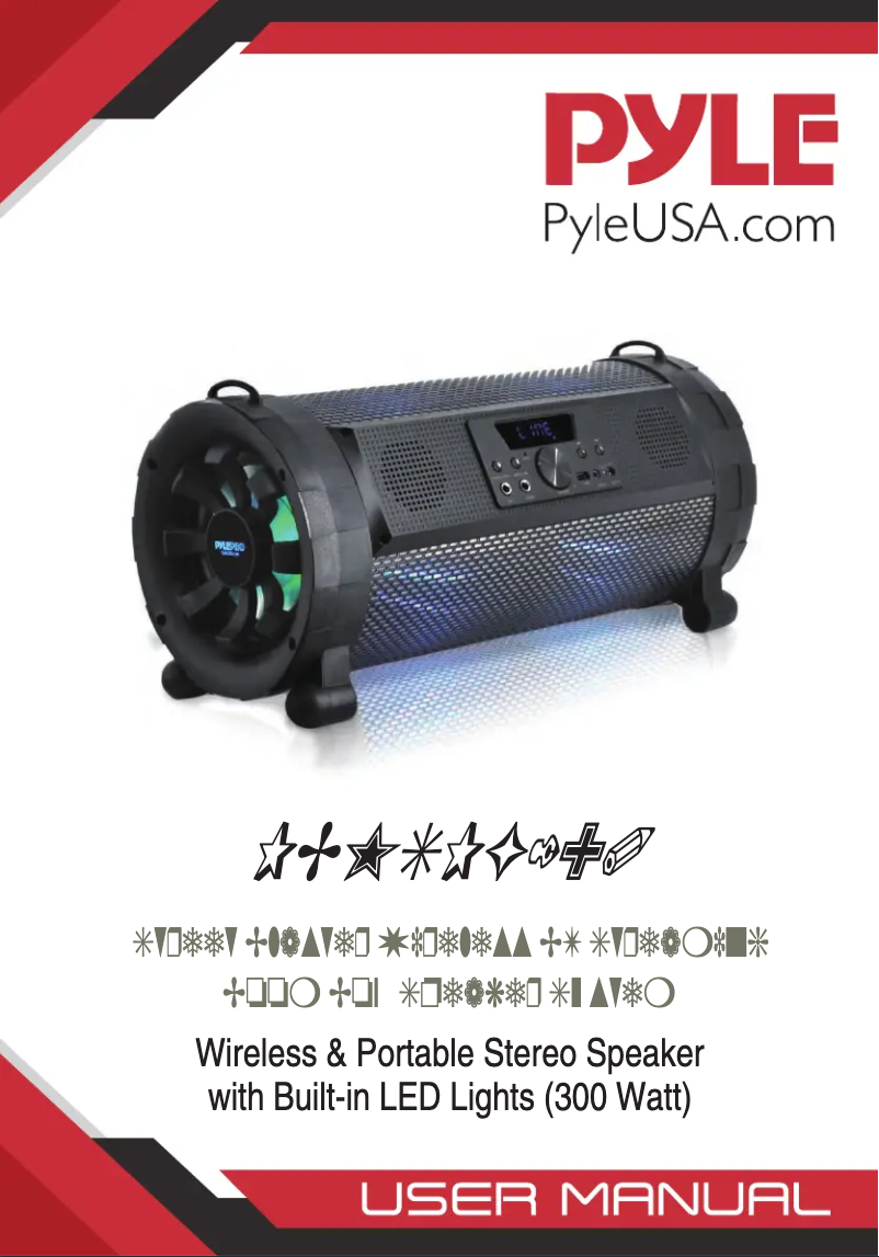 Page 1 de la notice Manuel utilisateur Pyle PBMSPG190