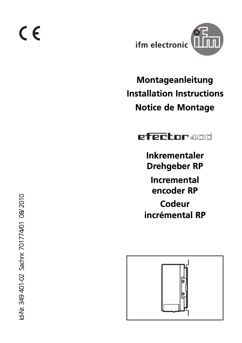 Page 1 de la notice Manuel utilisateur IFM RP1318
