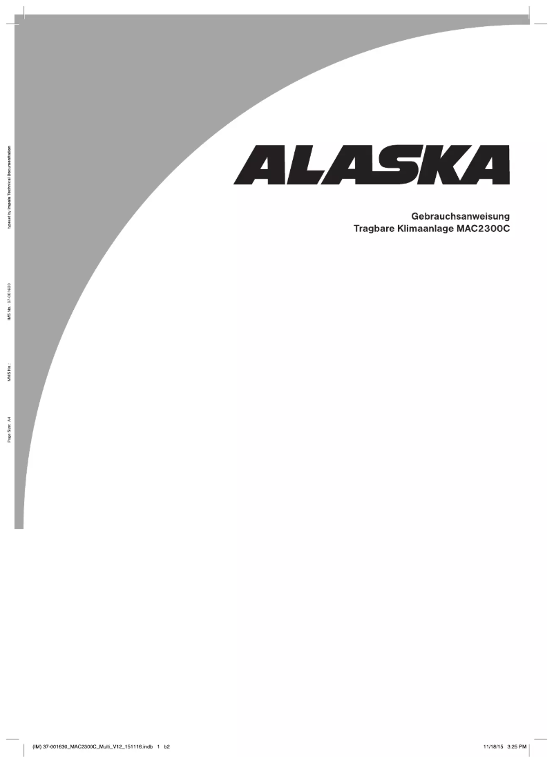 Página 1 del manual Manual de usuario Alaska MAC2300C