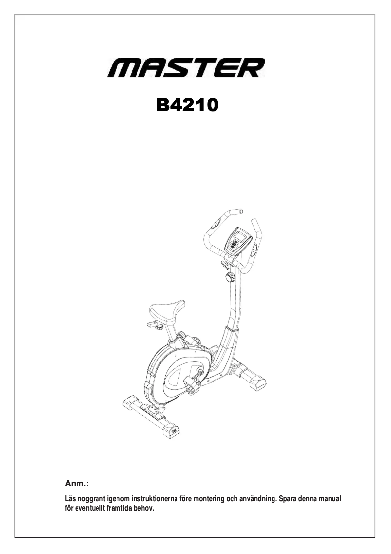 Page 1 de la notice Manuel utilisateur Master B4210