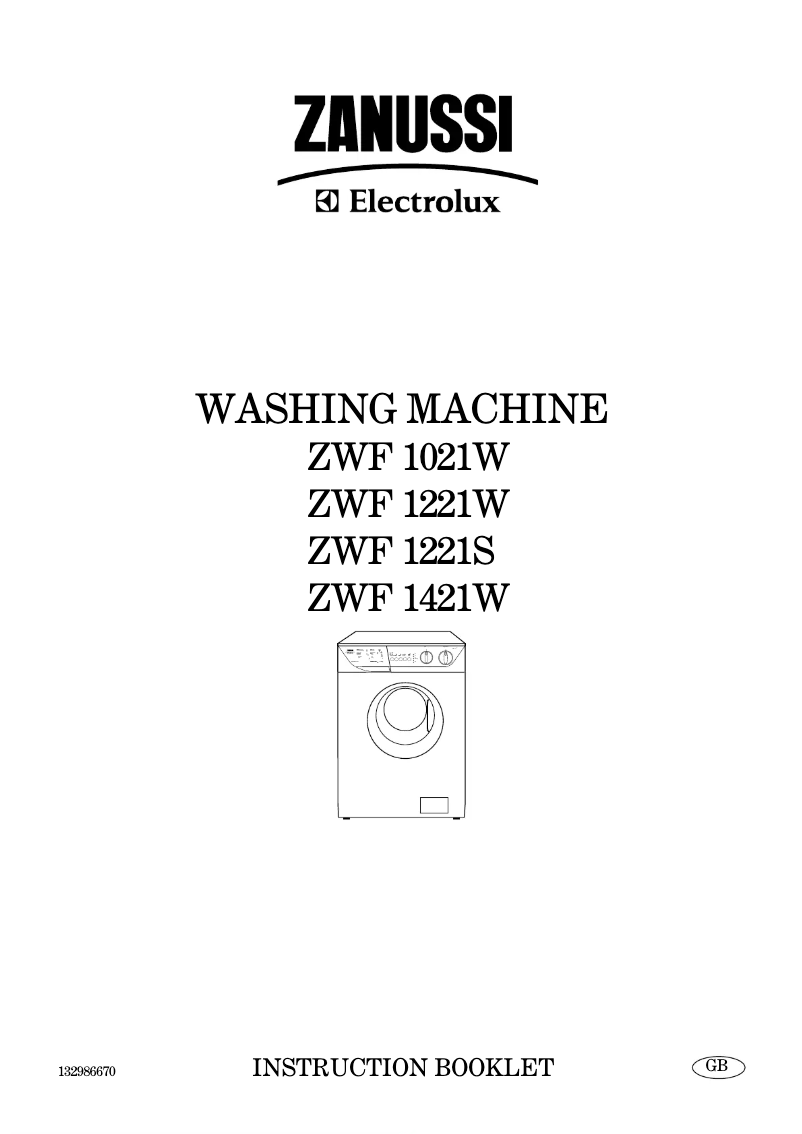 Page 1 de la notice Manuel utilisateur Zanussi-Electrolux ZWF 1221 S