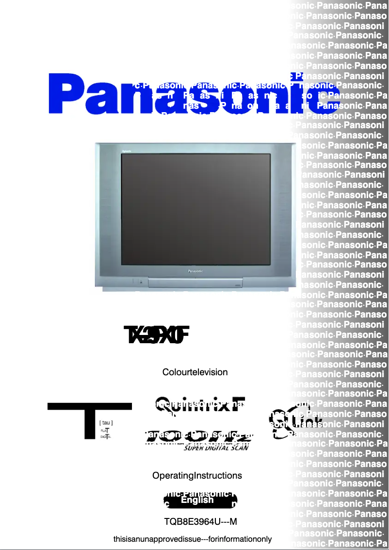 Page 1 de la notice Manuel utilisateur Panasonic TX-29PX10F