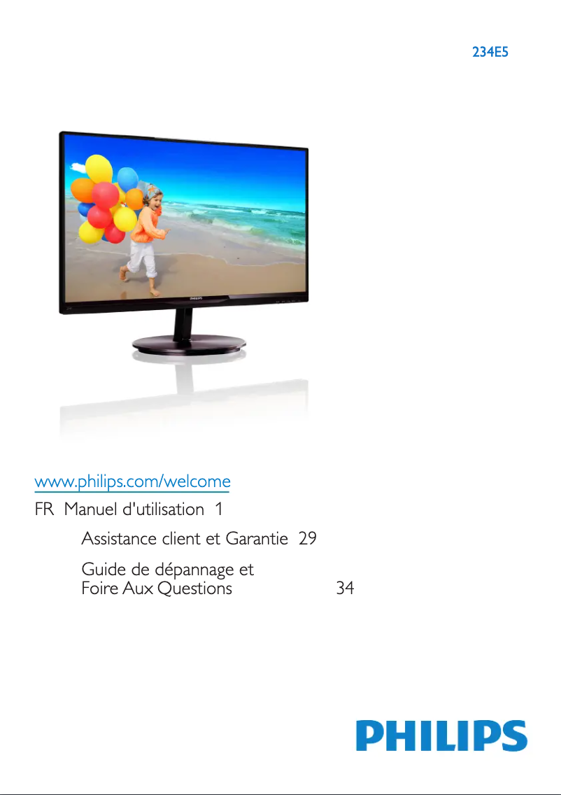 Page n°1 - Manuel utilisateur Philips 234E5QHSB