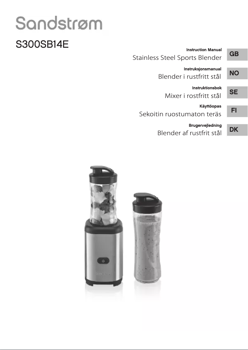 Page 1 de la notice Manuel utilisateur Sandstrøm S300SB14E