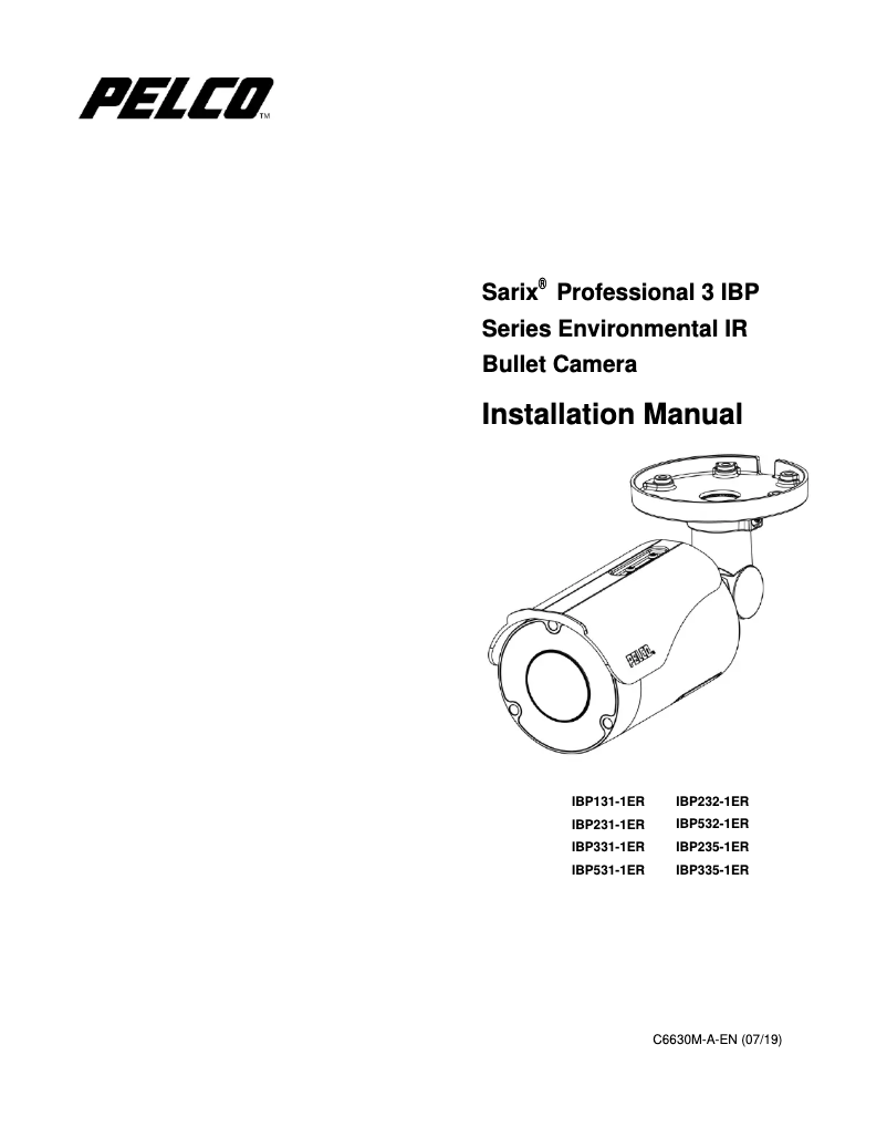 Página 1 del manual Manual de usuario Pelco Sarix Professional IBP331-1ER