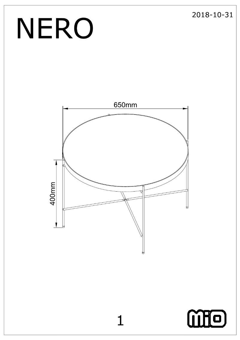 Page 1 de la notice Manuel utilisateur Mio Nero