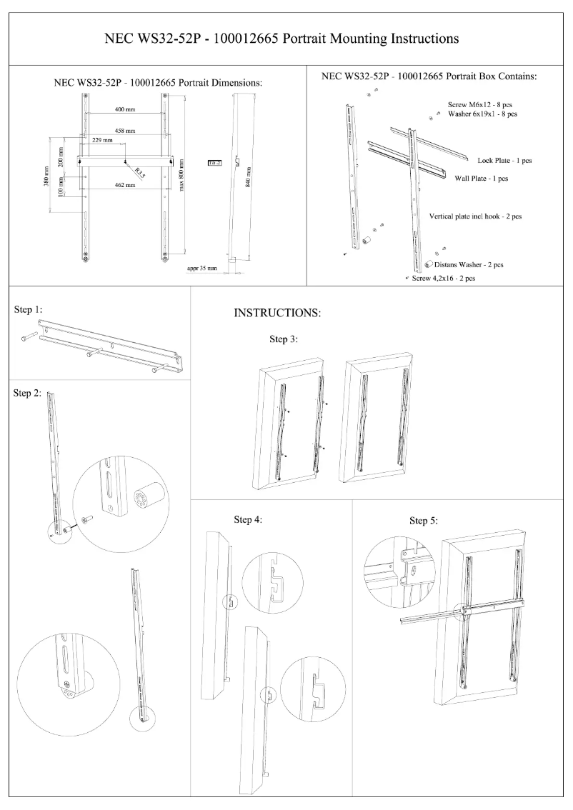 Page 1 de la notice Manuel utilisateur NEC WS32-55P