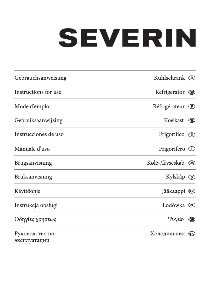 Page 1 de la notice Manuel utilisateur Severin KS 9773