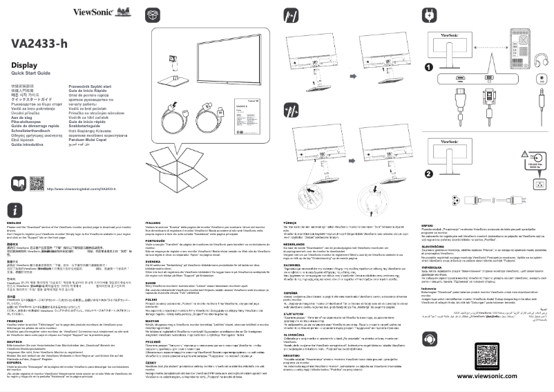 Página 1 del manual Guía de inicio rápido Viewsonic VA2433-h
