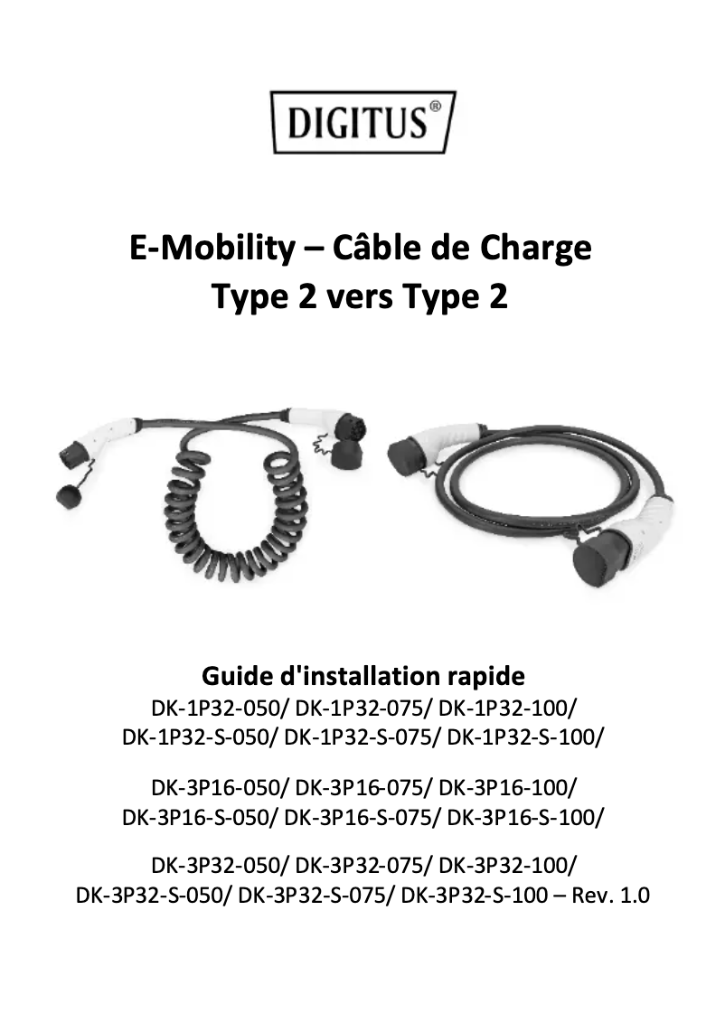 Page 1 de la notice Manuel utilisateur Digitus DK-3P16-S-100