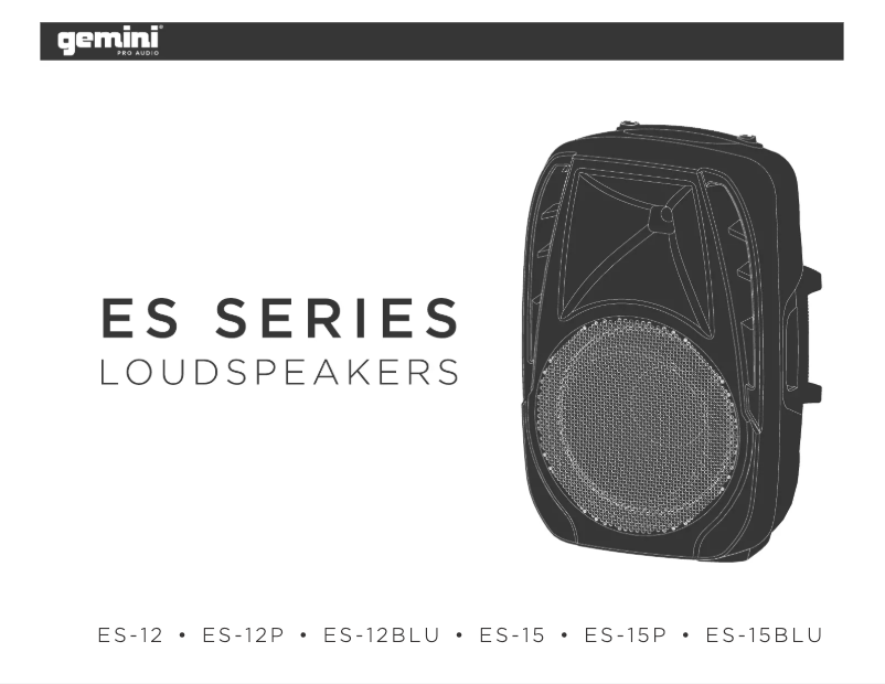 Page 1 de la notice Manuel utilisateur Gemini ES-15BLU