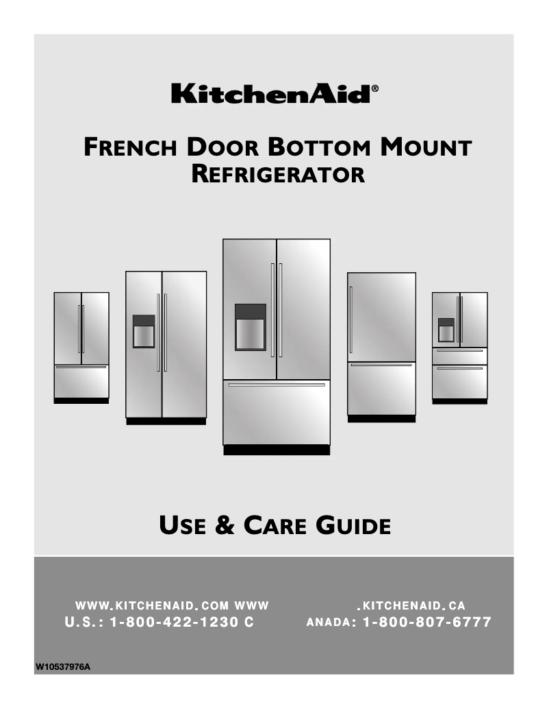 Page 1 de la notice Manuel utilisateur KitchenAid KRFF507HPS