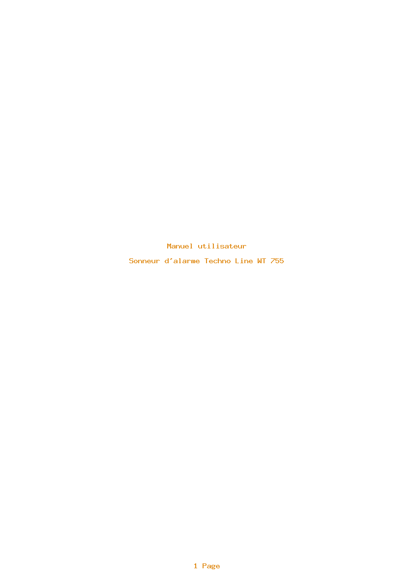 Image de la première page du manuel de l'appareil WT 755