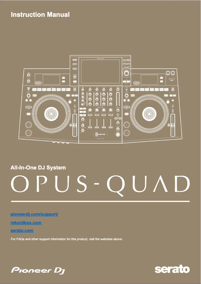 Página 1 del manual Manual de usuario Pioneer OPUS-QUAD