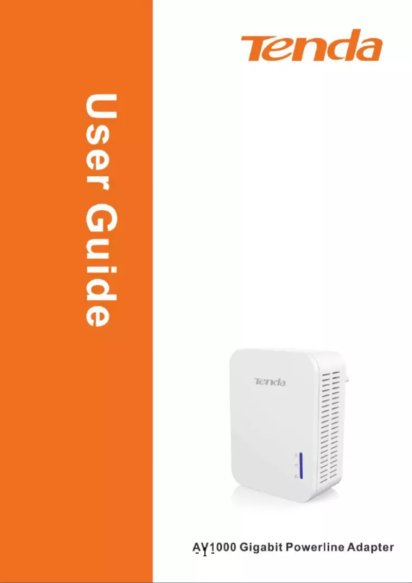 Página 1 del manual Manual de usuario Tenda P1000