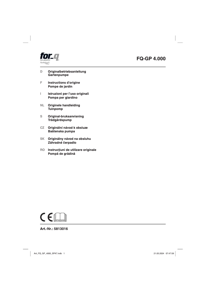 Page 1 de la notice Manuel utilisateur For_Q FQ-GP 4.000