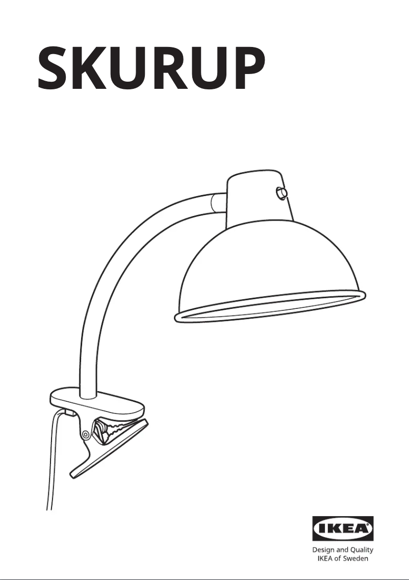 Page 1 de la notice Manuel utilisateur Ikea SKURUP 905.433.71