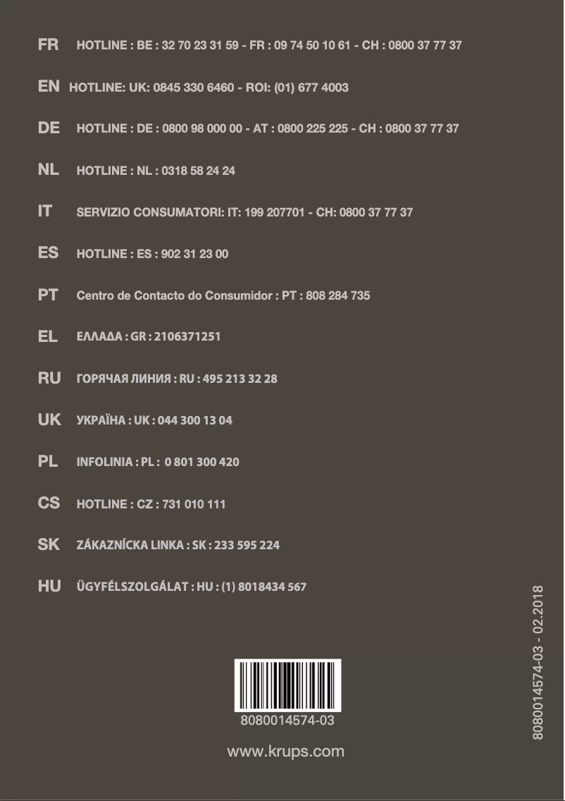 Página 1 del manual Manual de usuario Krups EA8281