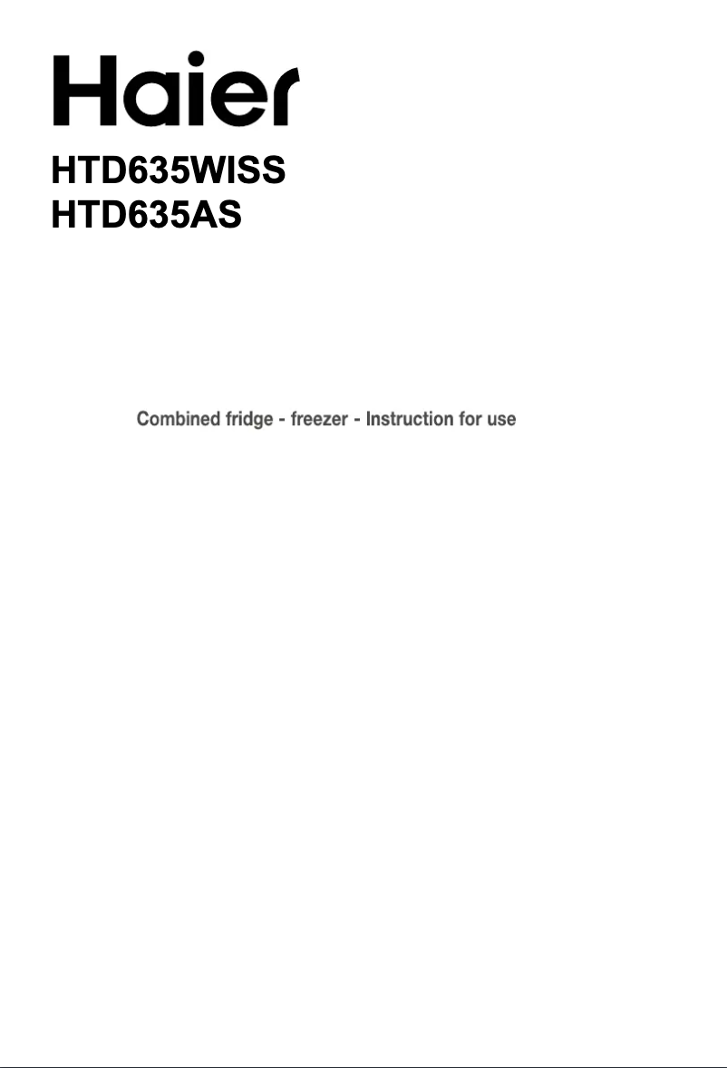Página 1 del manual Manual de usuario Haier HTD635AS