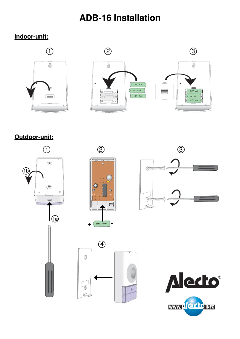Página 1 del manual Manual de usuario Alecto ADB-16