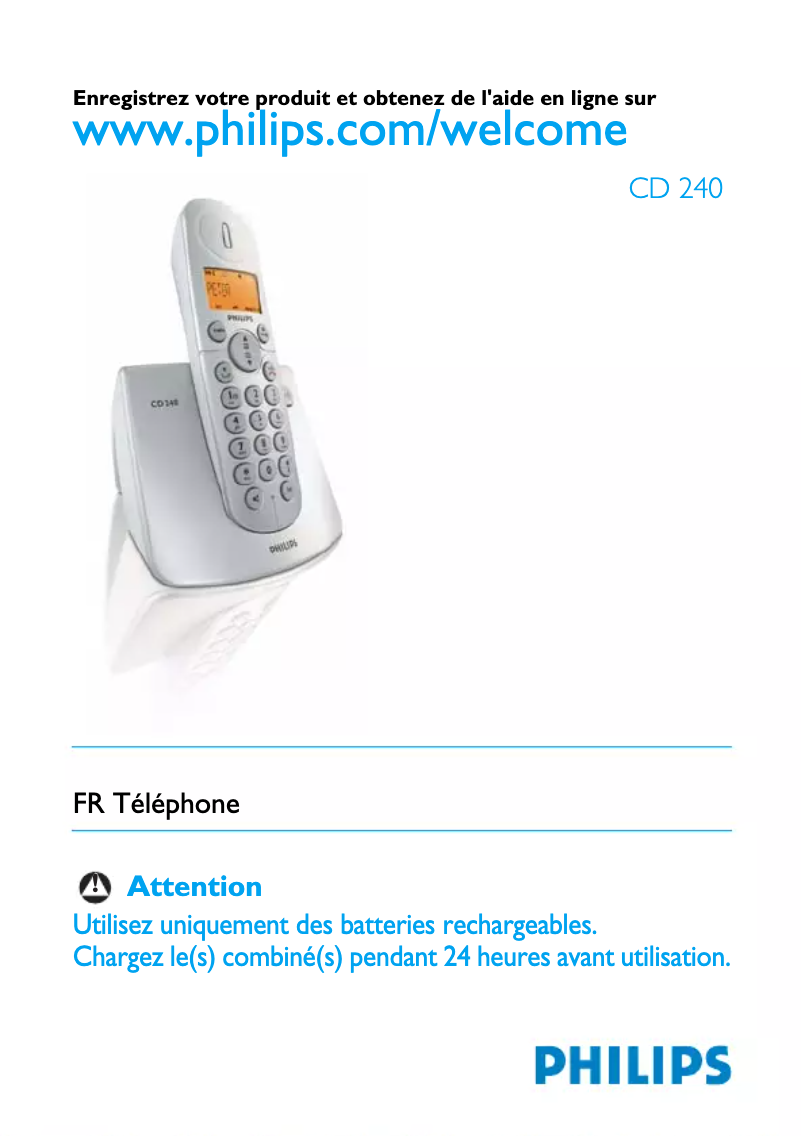 Imagen de la primera página del manual del dispositivo CD2402S