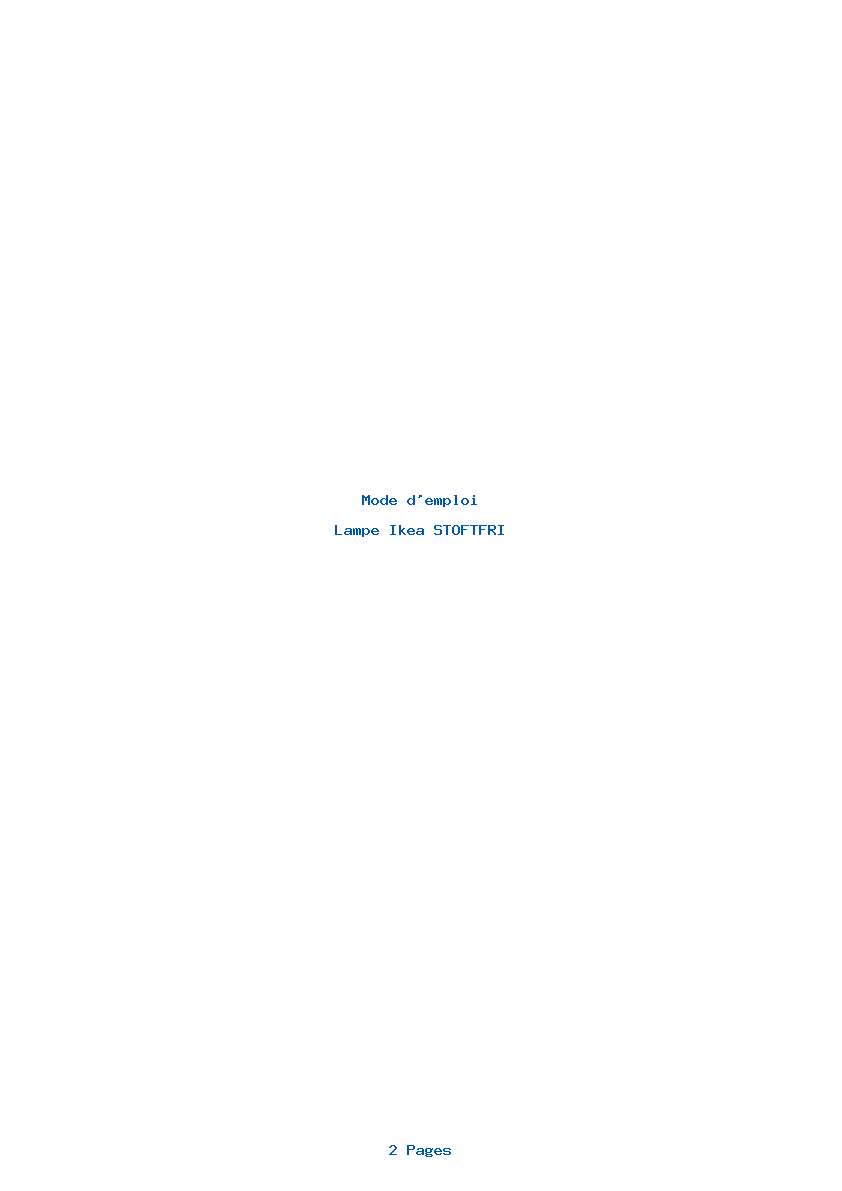 Page 1 de la notice Mode d'emploi Ikea STOFTFRI