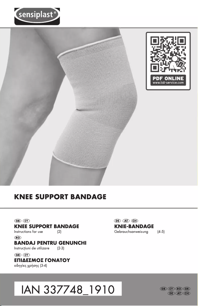 Page 1 de la notice Manuel utilisateur Sensiplast IAN 337748