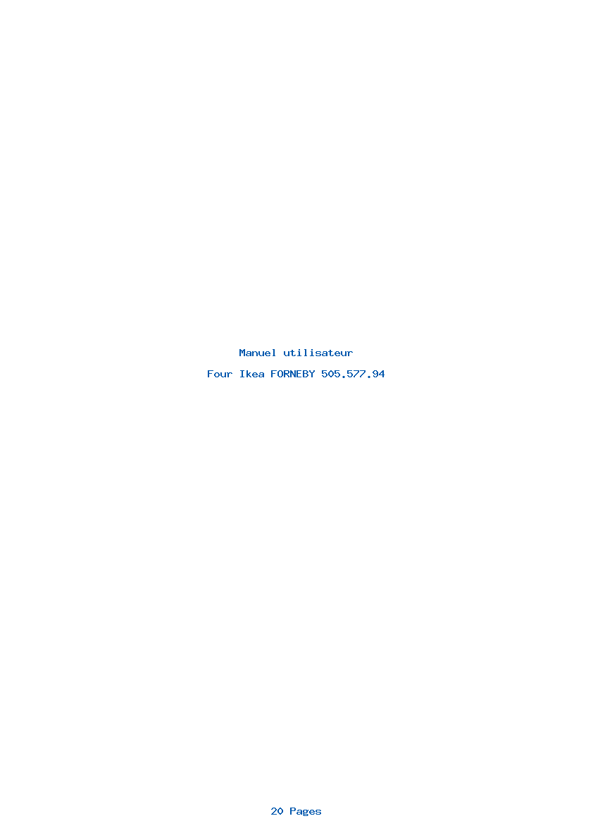Page 1 de la notice Manuel utilisateur Ikea FORNEBY 505.577.94