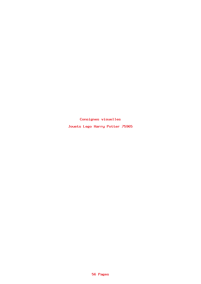 Page 1 de la notice Consignes visuelles Lego Harry Potter 75965