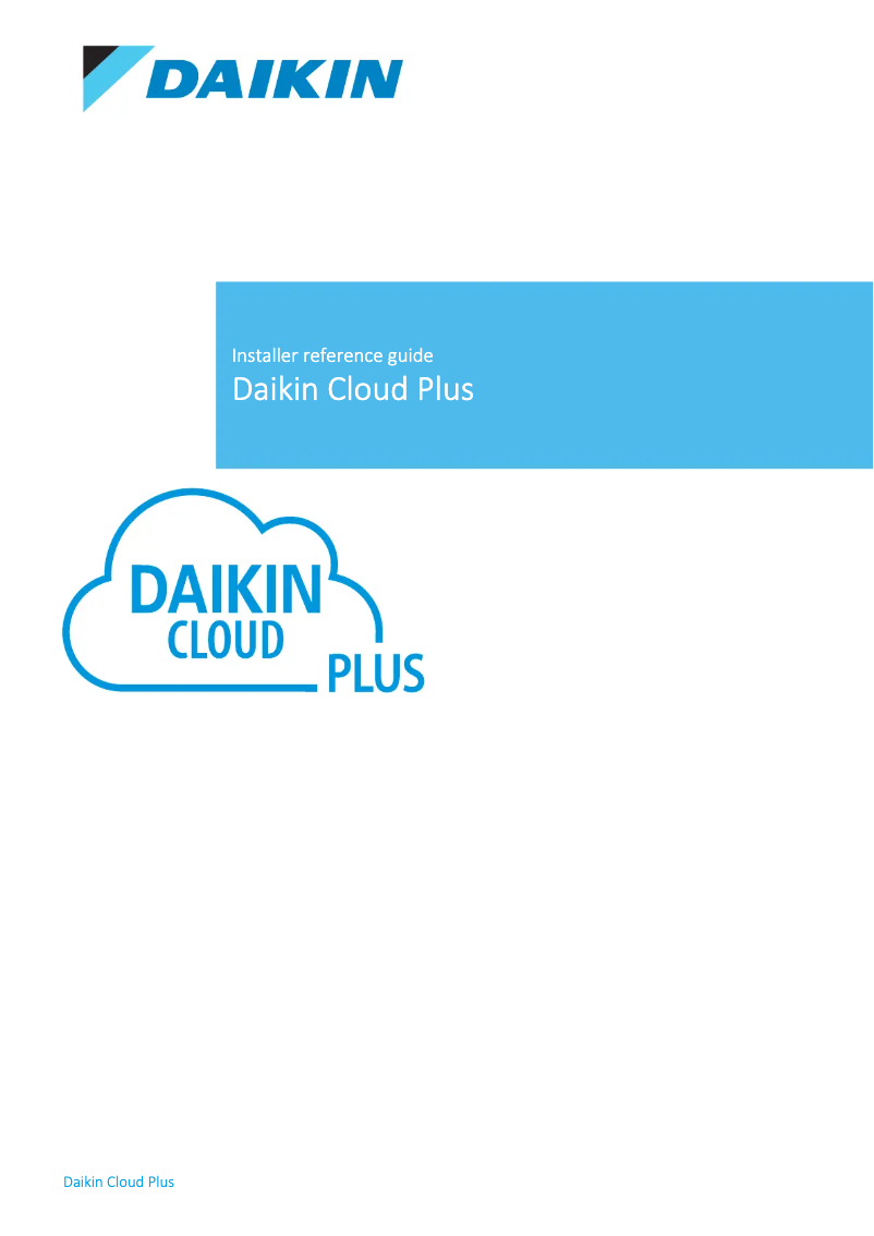Página 1 del manual Guía de instalación Daikin Cloud Plus