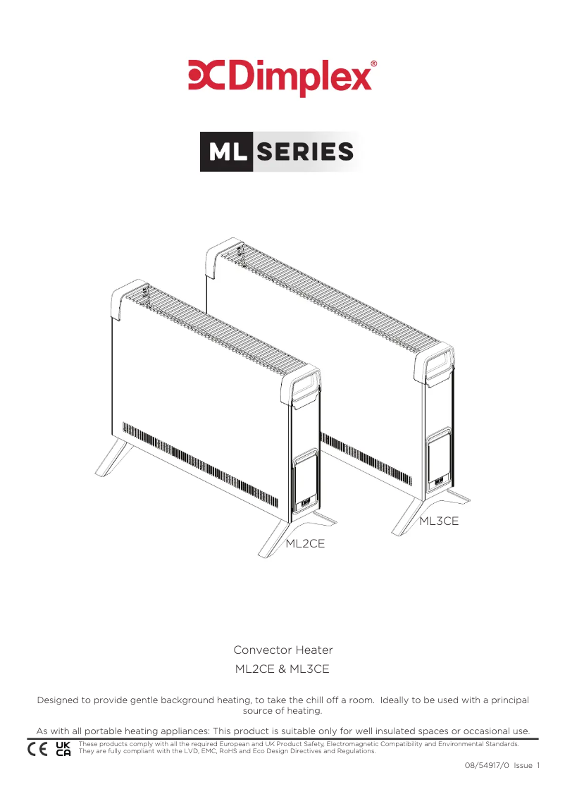 Page 1 de la notice Manuel utilisateur Dimplex ML2CE