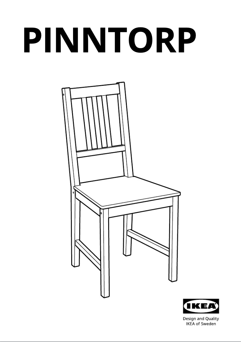Page 1 de la notice Manuel utilisateur Ikea PINNTORP 005.904.80