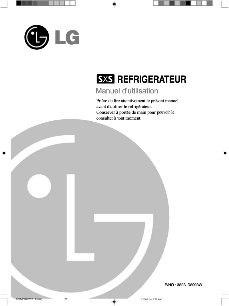 Page 1 de la notice Manuel utilisateur LG GR-B207TTQ