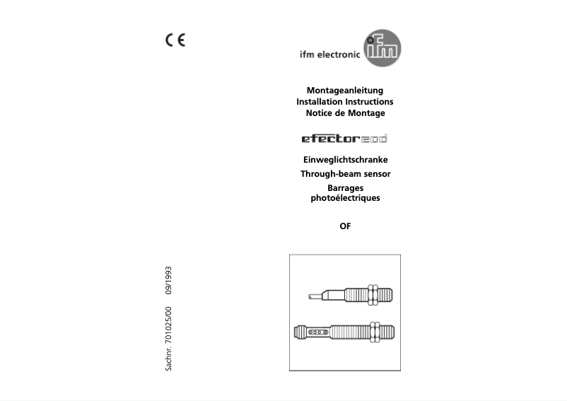 Page 1 de la notice Manuel utilisateur IFM OF5022