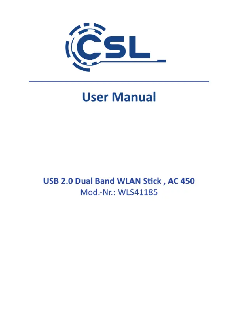 Page 1 de la notice Manuel utilisateur CSL 300980