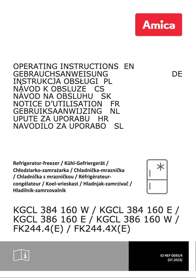 Page 1 de la notice Manuel utilisateur Amica FK244.4X