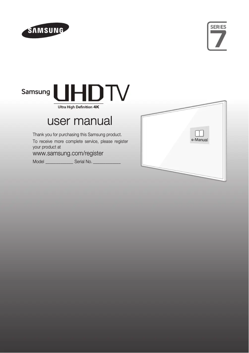 Página 1 del manual Guía de instalación Samsung UA40JU7000K