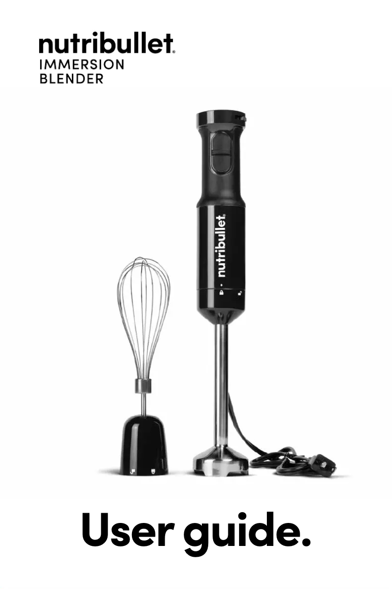 Page 1 de la notice Manuel utilisateur NutriBullet Immersion Blender
