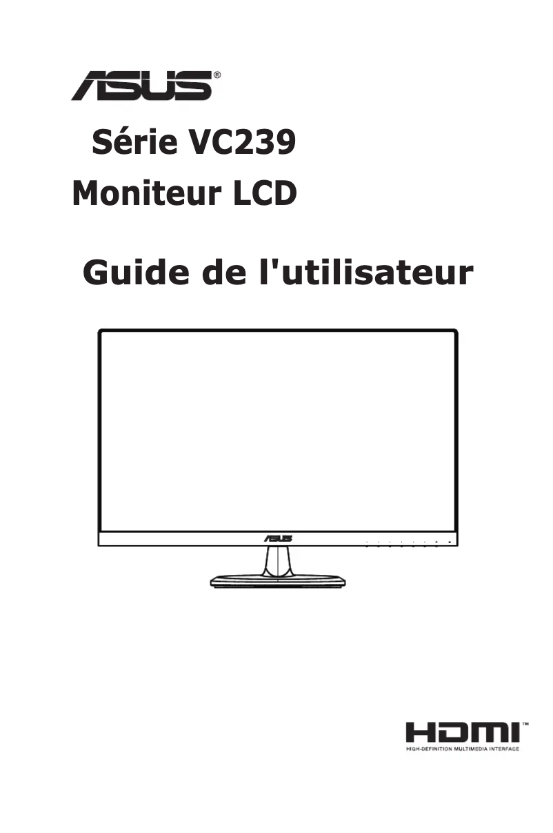 Page 1 de la notice Manuel utilisateur Asus VC239N