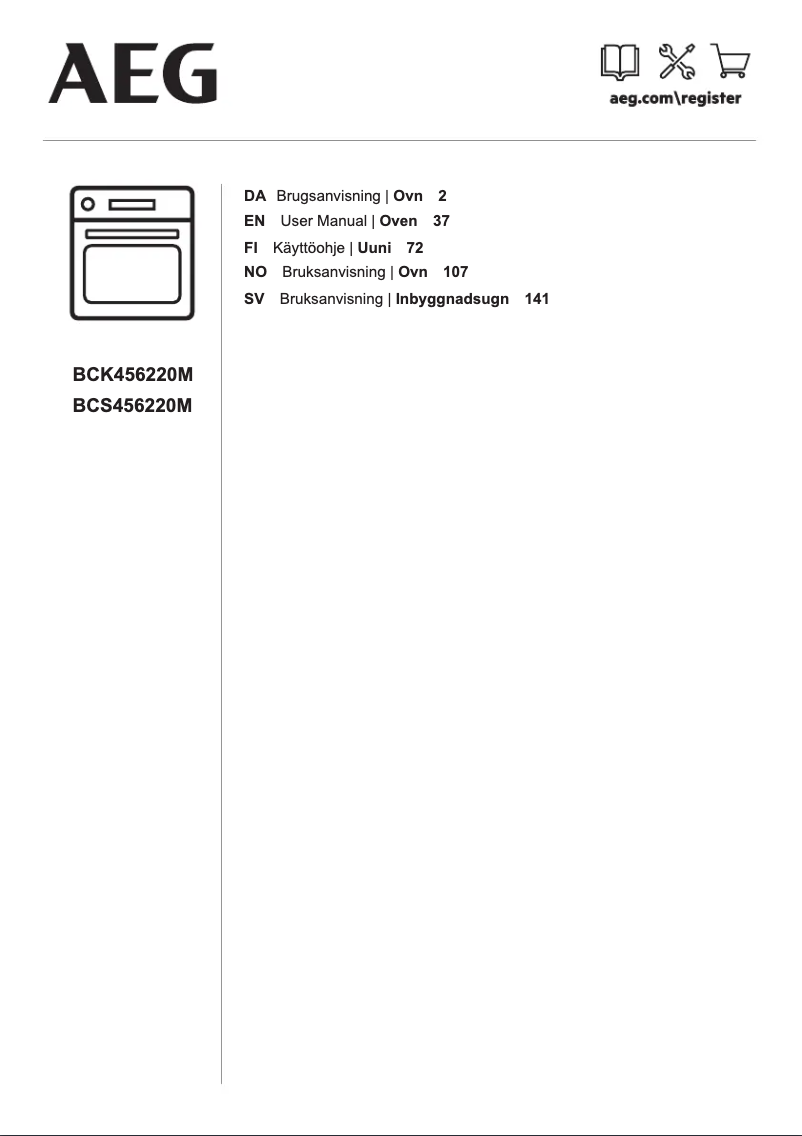 Page 1 de la notice Manuel utilisateur AEG BCK456220M
