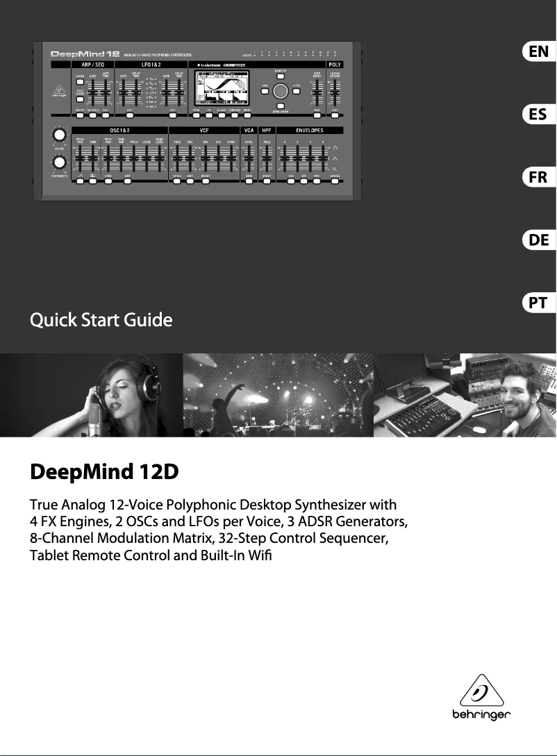 Página 1 del manual Manual de usuario Behringer DeepMind 12D