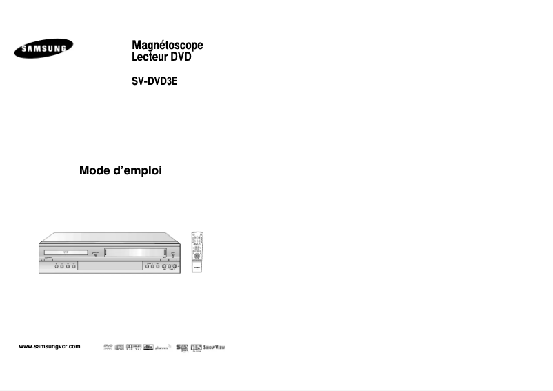 Página 1 del manual Manual de usuario Samsung SV-DVD3E