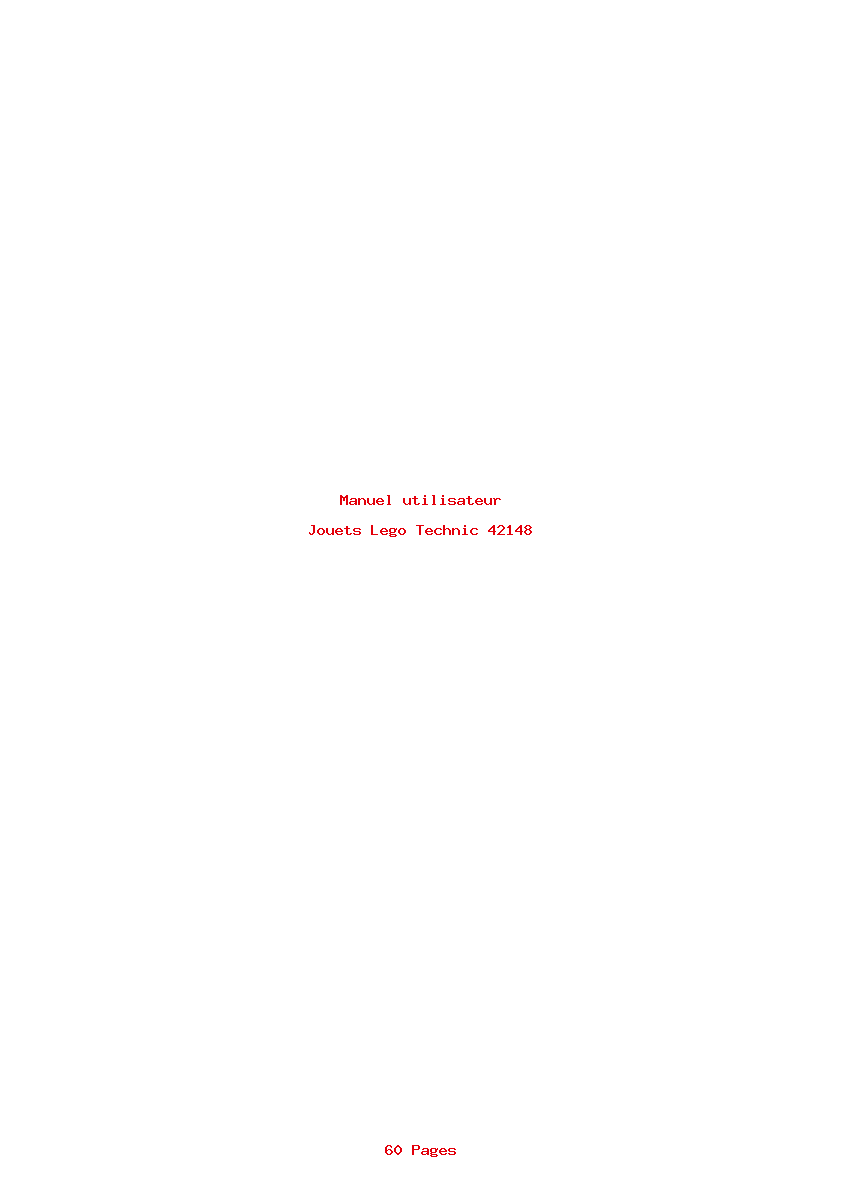 Page 1 de la notice Manuel utilisateur Lego Technic 42148
