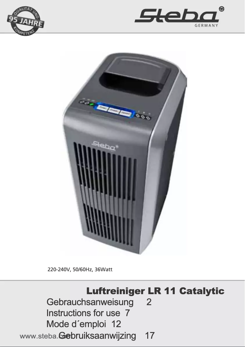 Page 1 de la notice Manuel utilisateur Steba LR 11