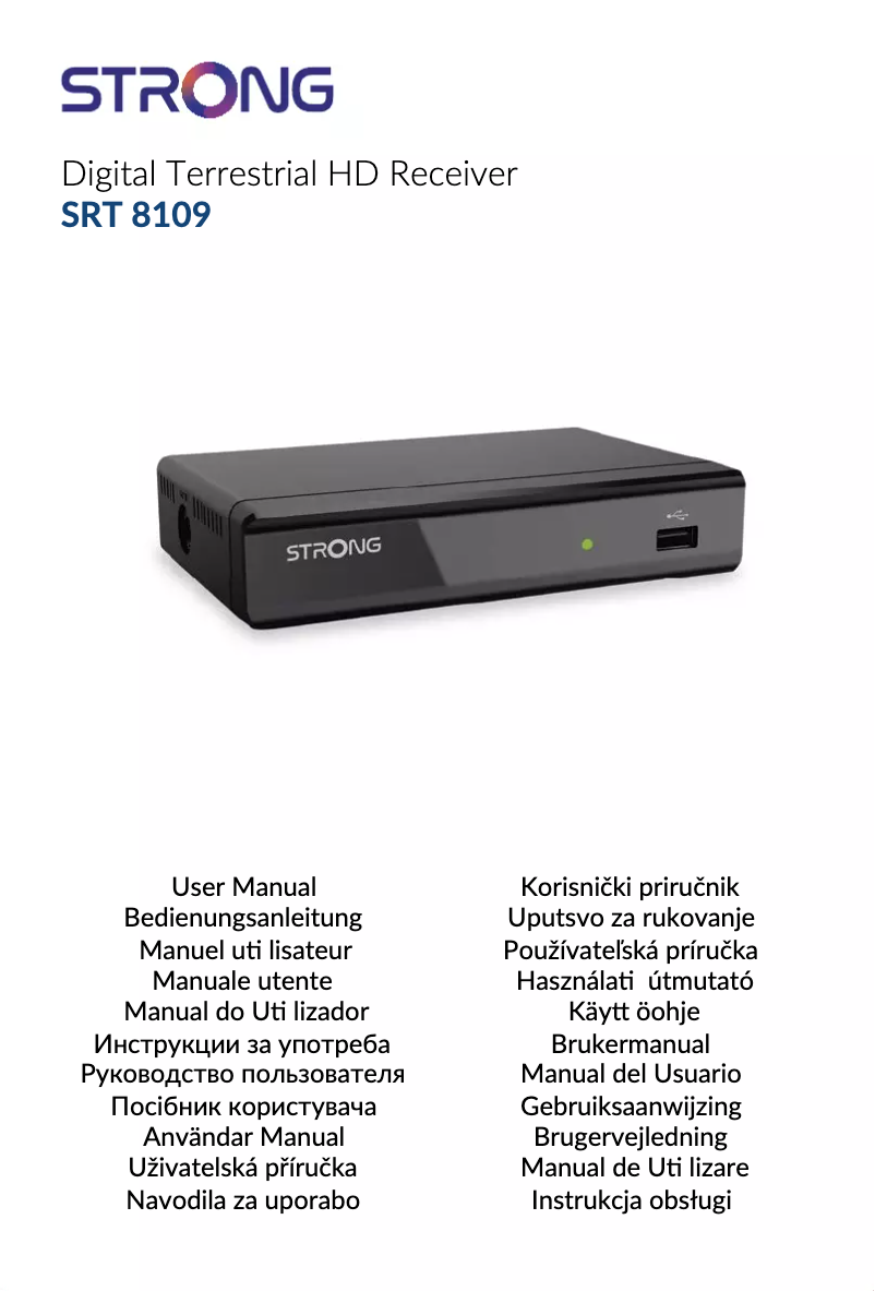 Page 1 de la notice Manuel utilisateur Strong SRT 8109