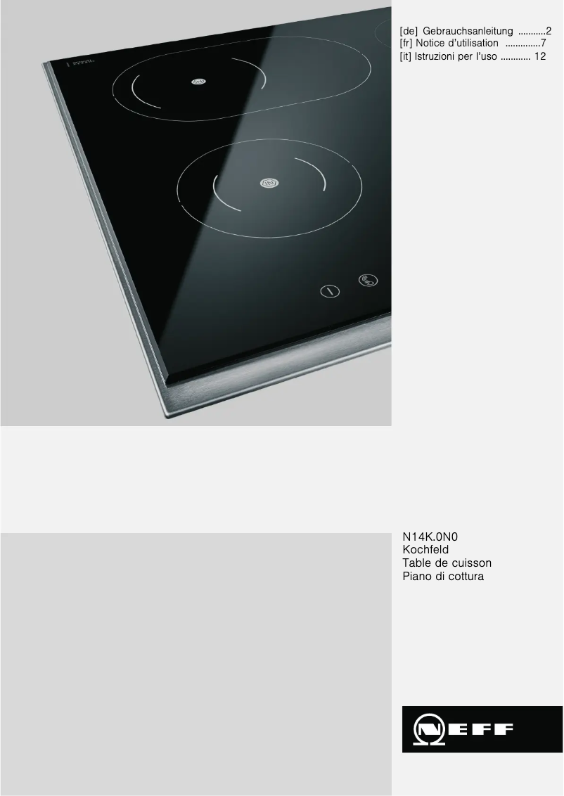 Page 1 of the manual User Manual Neff N14K20N2