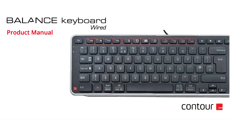 Página 1 del manual Manual de usuario Contour Design Balance