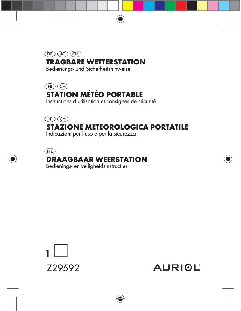 Page 1 de la notice Manuel utilisateur Auriol Z29592