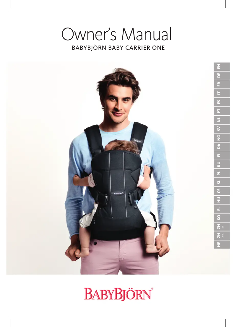 Page 1 de la notice Manuel utilisateur BabyBjörn Baby Carrier One